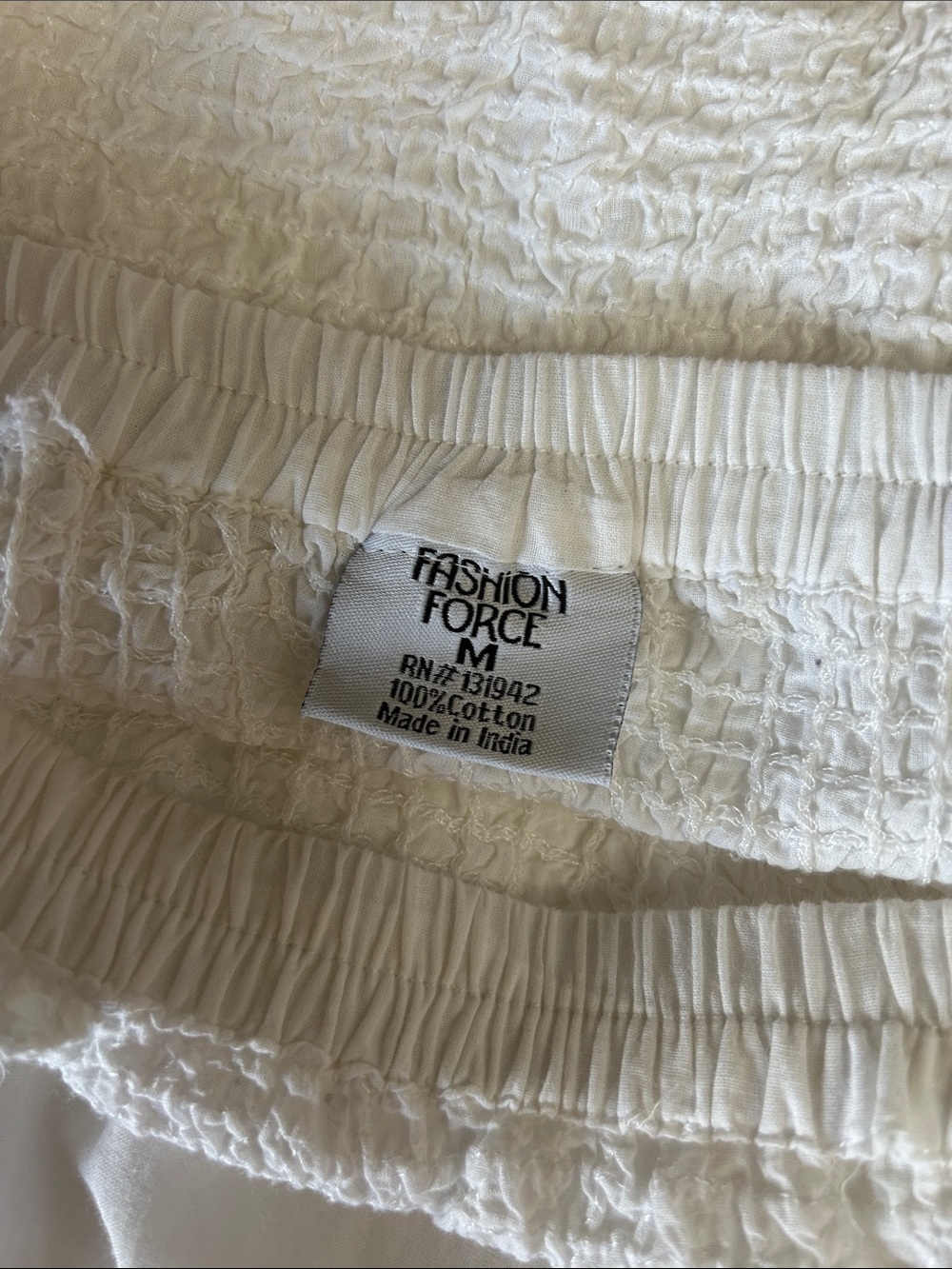 White cotton Eyelet Asymmetrical Maxi Skirt - Women size M - Picture 13 of 15